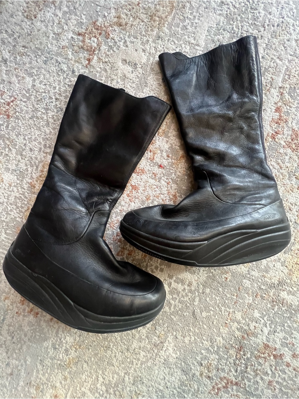 MBT Tambo FG W Black Leather Rocker Boots